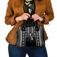 Mabuhay Philippines Festival Shoulder Handbag Filipino Map Black White Igorot Pattern