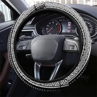 Mabuhay Philippines Festival Steering Wheel Cover Filipino Map Black White Igorot Pattern