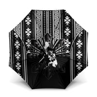 Mabuhay Philippines Festival Umbrella Filipino Map Black White Igorot Pattern