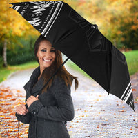 Mabuhay Philippines Festival Umbrella Filipino Map Black White Igorot Pattern