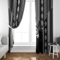 Mabuhay Philippines Festival Window Curtain Filipino Map Black White Igorot Pattern