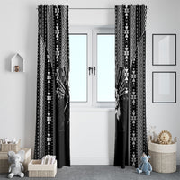 Mabuhay Philippines Festival Window Curtain Filipino Map Black White Igorot Pattern