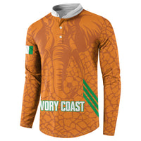 Ivory Coast Football Custom Button Sweatshirt Les Elephants Dames Skin Style