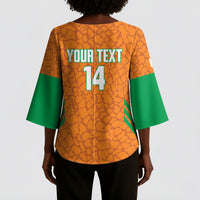 Ivory Coast Football Custom Kimono Sleeve Blouse Les Elephants Dames Skin Style