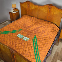 Ivory Coast Football Custom Quilt Les Elephants Dames Skin Style