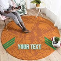 Ivory Coast Football Custom Round Carpet Les Elephants Dames Skin Style