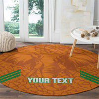 Ivory Coast Football Custom Round Carpet Les Elephants Dames Skin Style