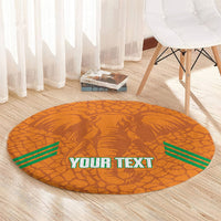 Ivory Coast Football Custom Round Carpet Les Elephants Dames Skin Style