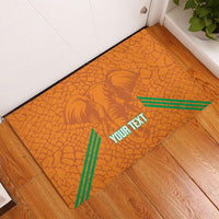 Ivory Coast Football Custom Rubber Doormat Les Elephants Dames Skin Style