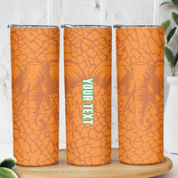 Ivory Coast Football Custom Skinny Tumbler Les Elephants Dames Skin Style