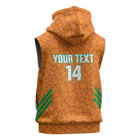 Ivory Coast Football Custom Sleeveless Hoodie Les Elephants Dames Skin Style