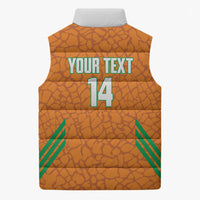 Ivory Coast Football Custom Sleeveless Puffer Jacket Les Elephants Dames Skin Style