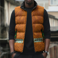 Ivory Coast Football Custom Sleeveless Puffer Jacket Les Elephants Dames Skin Style