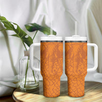Ivory Coast Football Custom Tumbler With Handle Les Elephants Dames Skin Style