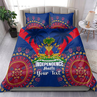 Personalised Haiti Independence Day Bedding Set Ayiti 220th Anniversary With Dashiki Pattern - Wonder Print Shop