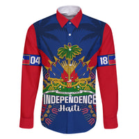 Personalised Haiti Independence Day Family Matching Off Shoulder Short Dress and Hawaiian Shirt Ayiti 220th Anniversary With Dashiki Pattern - Wonder Print Shop