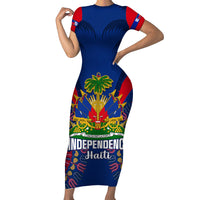 Personalised Haiti Independence Day Family Matching Short Sleeve Bodycon Dress and Hawaiian Shirt Ayiti 220th Anniversary With Dashiki Pattern - Wonder Print Shop