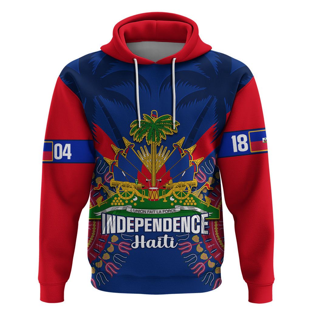 personalised-haiti-independence-day-hoodie-ayiti-220th-anniversary-with-dashiki-pattern