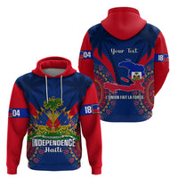 Personalised Haiti Independence Day Hoodie Ayiti 220th Anniversary With Dashiki Pattern - Wonder Print Shop