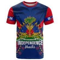 Personalised Haiti Independence Day T Shirt Ayiti 220th Anniversary With Dashiki Pattern - Wonder Print Shop