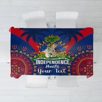 Personalised Haiti Independence Day Tablecloth Ayiti 220th Anniversary With Dashiki Pattern - Wonder Print Shop