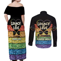 Free To Be Sydney Mardi Gras Couples Matching Off Shoulder Maxi Dress and Long Sleeve Button Shirt Legacy Of Love