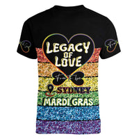 Free To Be Sydney Mardi Gras Women V-Neck T-Shirt Legacy Of Love - Wonder Print Shop