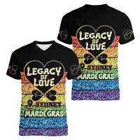 Free To Be Sydney Mardi Gras Women V-Neck T-Shirt Legacy Of Love - Wonder Print Shop
