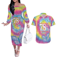 First Sydney Madri Gras Australia Couples Matching Off The Shoulder Long Sleeve Dress and Hawaiian Shirt 78ers Still Out And Proud