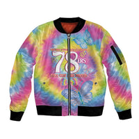 First Sydney Madri Gras Australia Sleeve Zip Bomber Jacket 78ers Still Out And Proud - Wonder Print Shop