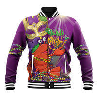 Mardi Gras 2025 Baseball Jacket Funny Jester Lobster With Beads