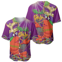 Mardi Gras 2025 Baseball Jersey Funny Jester Lobster With Beads
