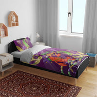 Mardi Gras 2025 Bedding Set Funny Jester Lobster With Beads