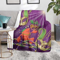 Mardi Gras 2025 Blanket Funny Jester Lobster With Beads