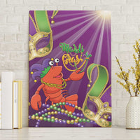 Mardi Gras 2025 Canvas Wall Art Funny Jester Lobster With Beads