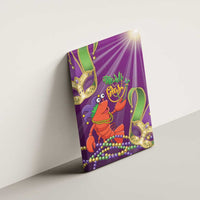 Mardi Gras 2025 Canvas Wall Art Funny Jester Lobster With Beads