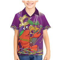 Mardi Gras 2025 Family Matching Mermaid Dress and Hawaiian Shirt Funny Jester Lobster With Beads