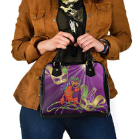 Mardi Gras 2025 Shoulder Handbag Funny Jester Lobster With Beads - Wonder Print Shop