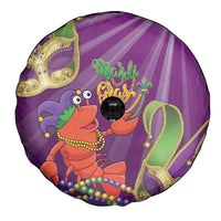 Mardi Gras 2025 Spare Tire Cover Funny Jester Lobster With Beads - Wonder Print Shop