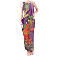 Mardi Gras 2025 Tank Maxi Dress Funny Jester Lobster With Beads - Wonder Print Shop