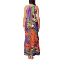 Mardi Gras 2025 Tank Maxi Dress Funny Jester Lobster With Beads - Wonder Print Shop