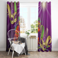 Mardi Gras 2025 Window Curtain Funny Jester Lobster With Beads - Wonder Print Shop