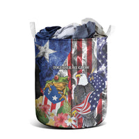 United States Puerto Rico Laundry Basket USA Eagle Coqui Drum Tropical Flowers - Wonder Print Shop