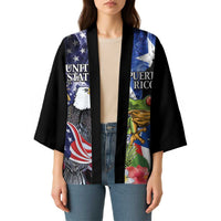United States Puerto Rico Kimono USA Eagle Coqui Drum Tropical Flowers - Wonder Print Shop