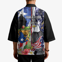 United States Puerto Rico Kimono USA Eagle Coqui Drum Tropical Flowers - Wonder Print Shop