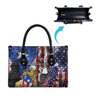 United States Puerto Rico Leather Bag USA Eagle Coqui Drum Tropical Flowers - Wonder Print Shop