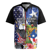 United States Puerto Rico Rugby Jersey USA Eagle Coqui Drum Tropical Flowers - Wonder Print Shop