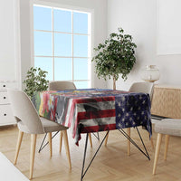 United States Puerto Rico Tablecloth USA Eagle Coqui Drum Tropical Flowers - Wonder Print Shop