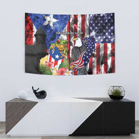 United States Puerto Rico Tapestry USA Eagle Coqui Drum Tropical Flowers - Wonder Print Shop
