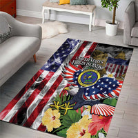US Virgin Islands USA Half Flag Area Rug Together We Grow Smoke Effect - Wonder Print Shop